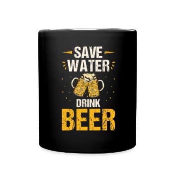 Beer gift birthday drinking beer - Full Colour Mug - black - Front