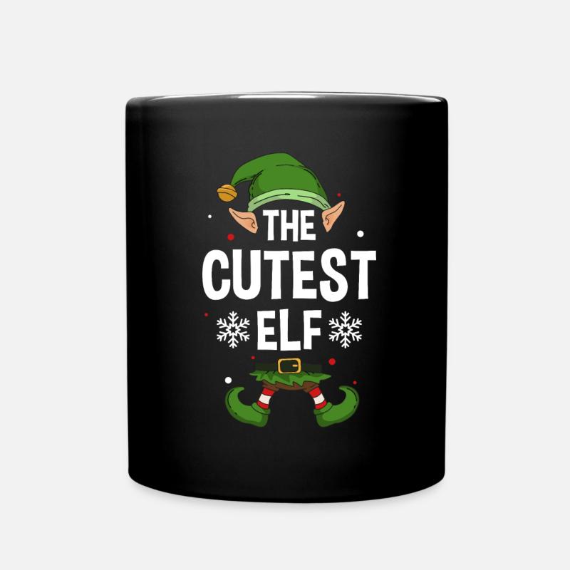 Group Matching Family Christmas Gift Elf - Tasse einfarbig - Schwarz
