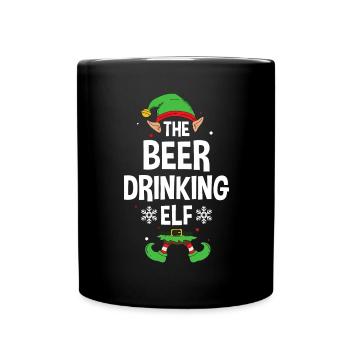 Elfe de cadeau de Noël de famille assorti de groupe - Mug uni - noir - Devant
