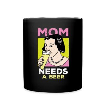 Beer Beer Drinker Party Pub Alcohol - Full Colour Mug - black - Front