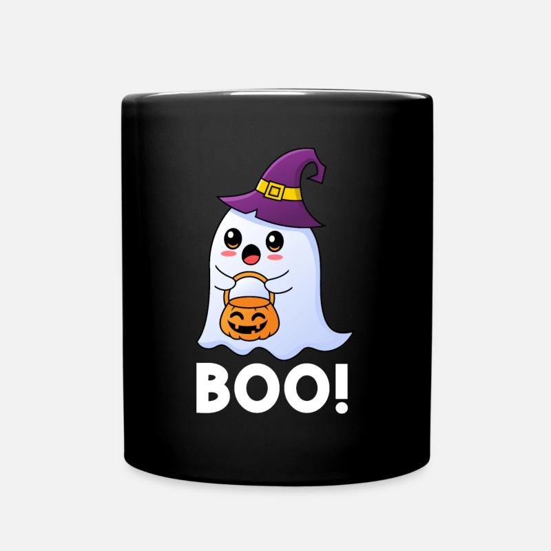 Kleiner Geist Geisterstunde Halloween Gespenst - Tasse einfarbig - Schwarz