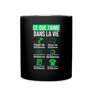 Saint Etienne maillot drôle original football - Mug uni - noir - Devant