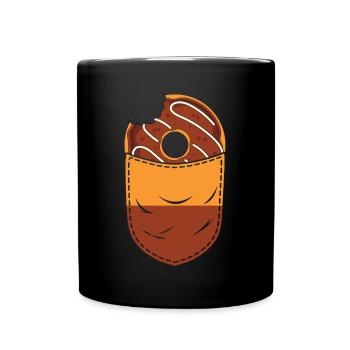 Donut Lover Gift Chest Bag Beignets - Mug uni - noir - Devant