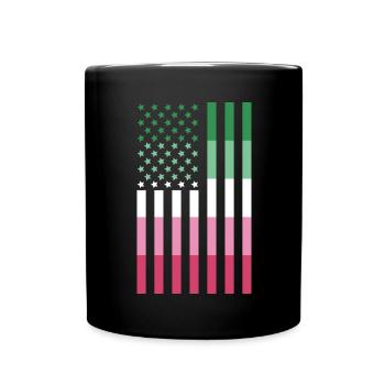 LGBTQ Abrosexuell USA Flagge Geschenk Abrosexuell - Tasse einfarbig - Schwarz - Vorne
