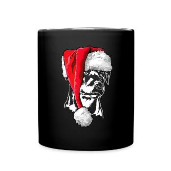 Santa German Hunting Terrier Christmas Wilsigns - Mug uni - noir - Devant