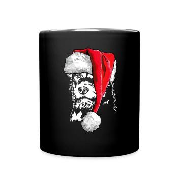 Santa German Hunting Terrier Christmas Wilsigns - Mug uni - noir - Devant
