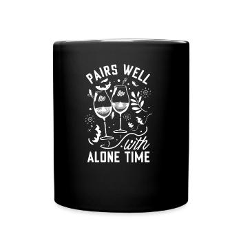 Wein - Tasse einfarbig - Schwarz - Vorne