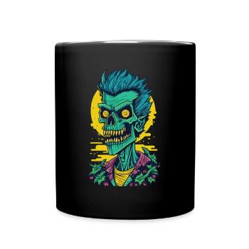 Zombie Comic Illustration - Tasse einfarbig - Schwarz - Vorne