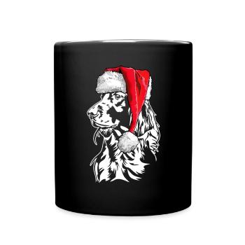 Père Noël Setter Chiens de Noël Wilsigns - Mug uni - noir - Devant