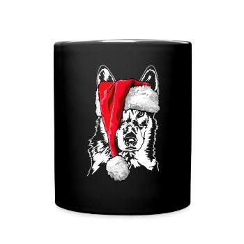 Tschechoslowakischer Wolfhund Weihnachten Wilsigns - Tasse einfarbig - Schwarz - Vorne