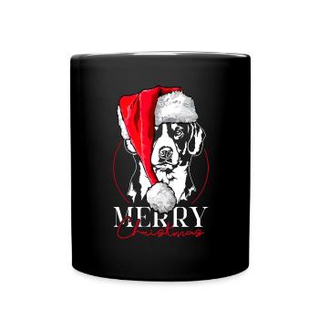 Santa Entlebucher Chien de montagne Joyeux Noël Chiens - Mug uni - noir - Devant