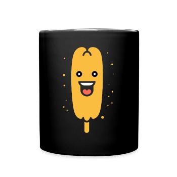 Corn dog food - Full Colour Mug - black - Front