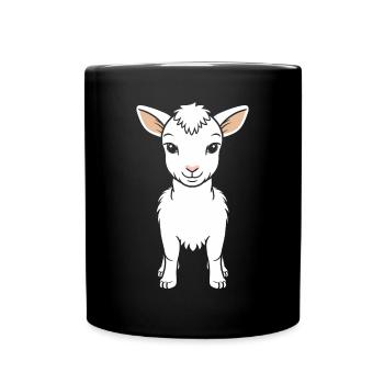 Zitat von Little Goat Humor - Tasse einfarbig - Schwarz - Vorne