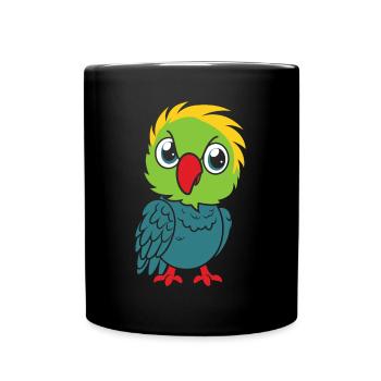Humour petit perroquet - Mug uni - noir - Devant