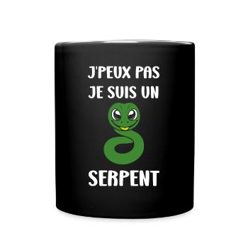 Humour petit serpent - Mug uni - noir - Devant