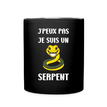 Humour petit serpent - Mug uni - noir - Devant