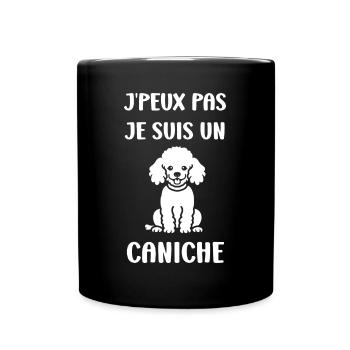 Humour chien petit caniche - Mug uni - noir - Devant