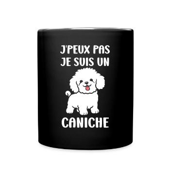 Humour chien petit caniche - Mug uni - noir - Devant