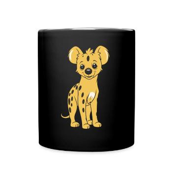 Hyäne - Tasse einfarbig - Schwarz - Vorne