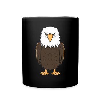 Citation humour Oiseau aigle - Mug uni - noir - Devant