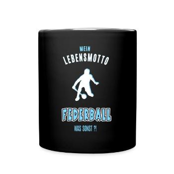 Federball Spieler Bester Federballer Geburtstag - Tasse einfarbig - Schwarz - Vorne