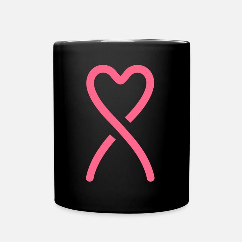 Aufklärung über Brustkrebs - Tasse einfarbig - Schwarz