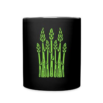 Spargel - Tasse einfarbig - Schwarz - Vorne
