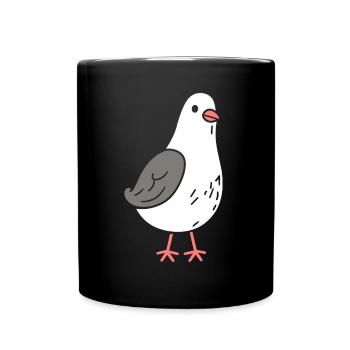 Taube - Tasse einfarbig - Schwarz - Vorne