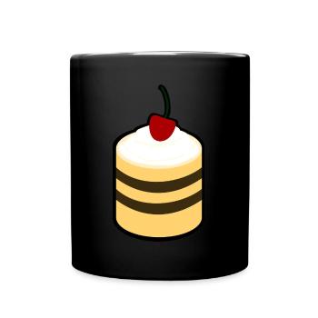 Gâteau aux cerises - Mug uni - noir - Devant