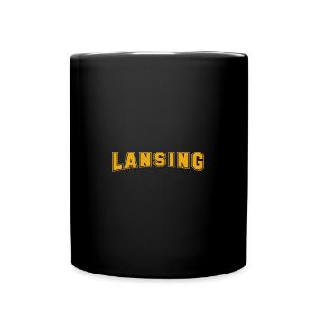 Lansing, Michigan, MI, Athletic, États-Unis - Mug uni - noir - Devant