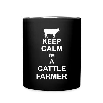 keep calm im a cattle farmer kg10 - Mug uni - noir - Devant
