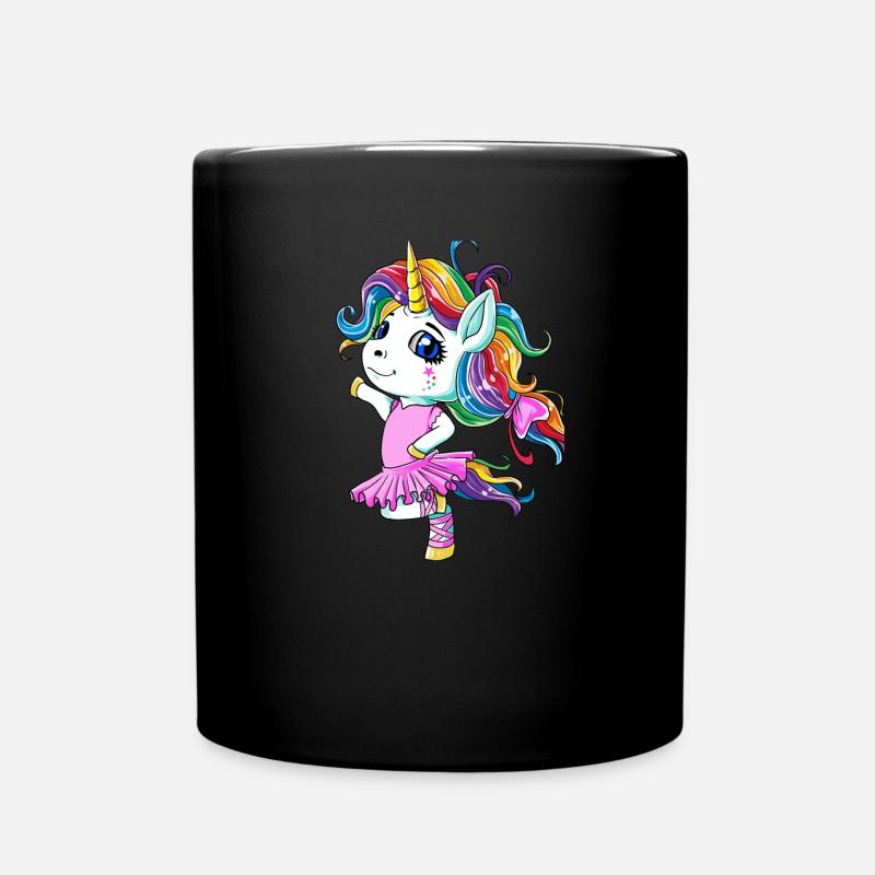 Ballett Einhorn Ballerina - Tasse einfarbig - Schwarz