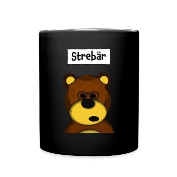 StreBÄR Bär - Tasse einfarbig - Schwarz - Vorne