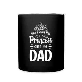 Birthday Queen Daughter Dad Shirt Daddy Of A - Full Colour Mug - black - Front