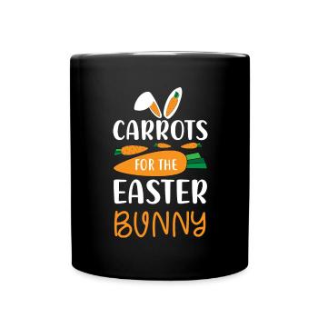Carrots For Easter Cute Animal Lover - Full Colour Mug - black - Front