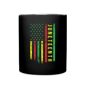 Juneteenth In A Flag For Black History African - Tasse einfarbig - Schwarz - Vorne