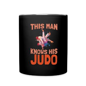Judo Judoka - Tasse einfarbig - Schwarz - Vorne