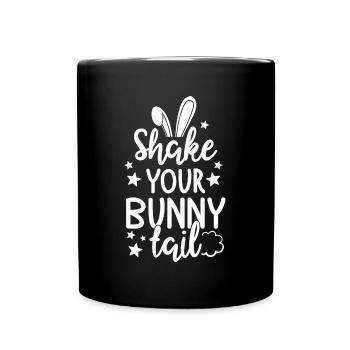 Secouez votre queue Drôle de chasse aux œufs le jour de Pâques - Mug uni - noir - Devant