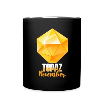 Edelsteine - Tasse einfarbig - Schwarz - Vorne