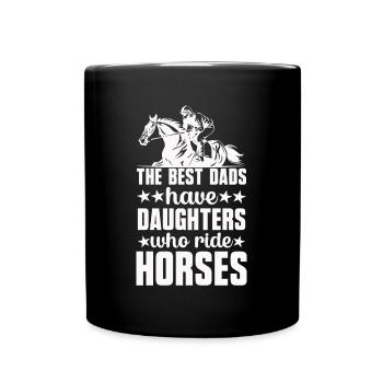 Horse Owner Rider Riding Horse Father - Full Colour Mug - black - Front