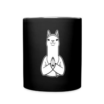 Lama chrétien chrétien - Mug uni - noir - Devant