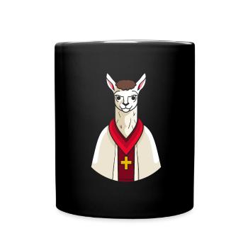 Lama chrétien chrétien - Mug uni - noir - Devant