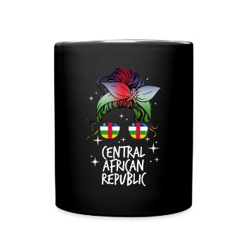 Zentralafrikanische Republik - Tasse einfarbig - Schwarz - Vorne