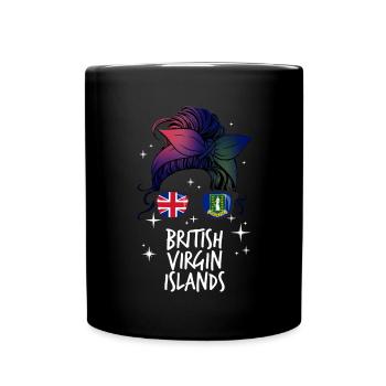 Britische Jungferninseln - Tasse einfarbig - Schwarz - Vorne