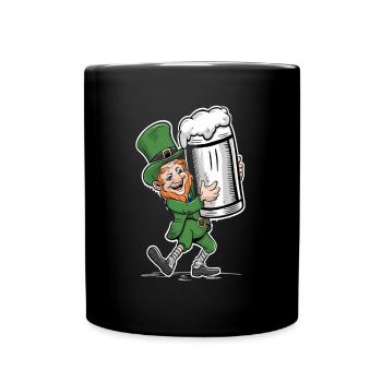 Lutin amateur de bière (lutin irlandais) - Mug uni - noir - Devant