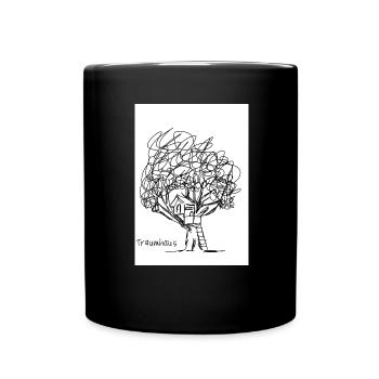 Traumhaus - Baumhaus - Tasse einfarbig - Schwarz - Vorne