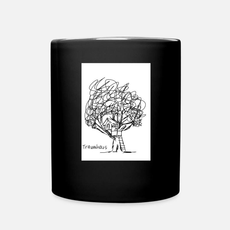 Traumhaus - Baumhaus - Tasse einfarbig - Schwarz