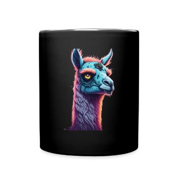 Gruseliges Halloween-party-kostüm Zombie-lama - Mug uni - noir - Devant