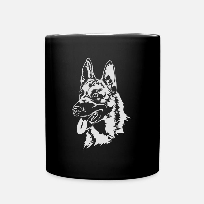 MALINOIS - Belgian Malinois Hunde Wilsigns - Tasse einfarbig - Schwarz