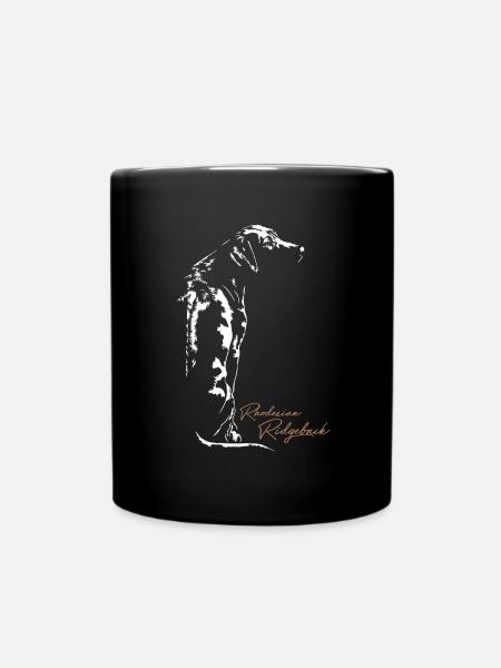RHODESIAN RIDGEBACK RR Wilsigns Hunde Hund - Tasse einfarbig - Schwarz